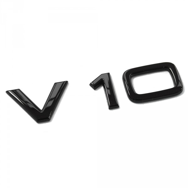 audi vw v10 logo emblem i blank svart
