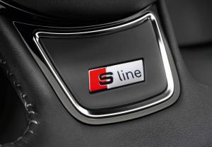 2st Audi S line Sline logo emblem till ratten