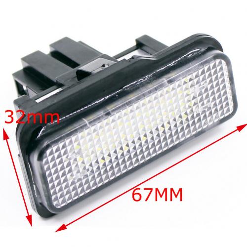 benz registreringsskylt lampor