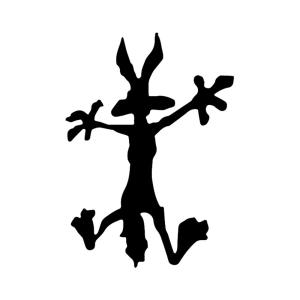 E Coyote Smash Crash dekal dekaler