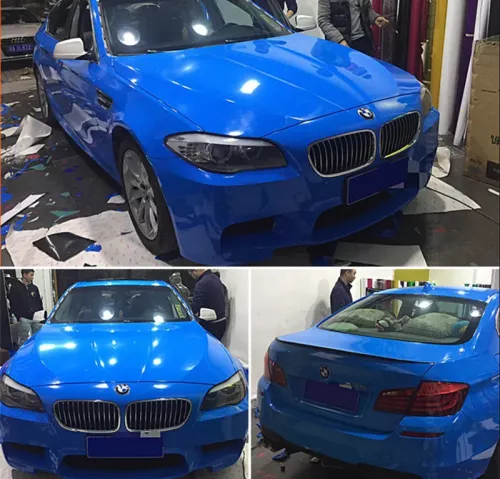 Blå vinyl blank folie dekal foliering 1,5 meter