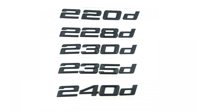 bmw 220d 225d 230d 235d 240d svart emblem