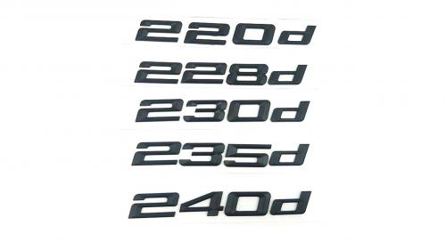 bmw 220d 225d 230d 235d 240d svart emblem