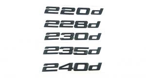 bmw 220d 225d 230d 235d 240d svart emblem