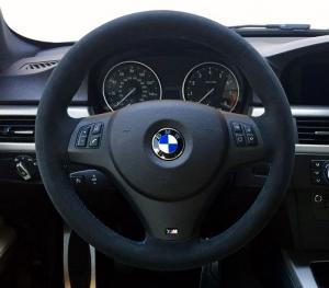 bmw 3 serie mocka läder ratt överdrag