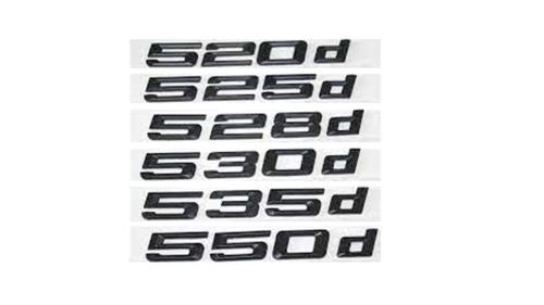 bmw 5 serie diesel emblem i blank svart