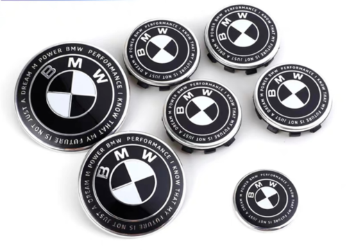 bmw 50th anniversary svart vit emblem till bilen