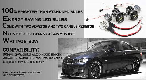 bmw e90 e91 lci led lampor