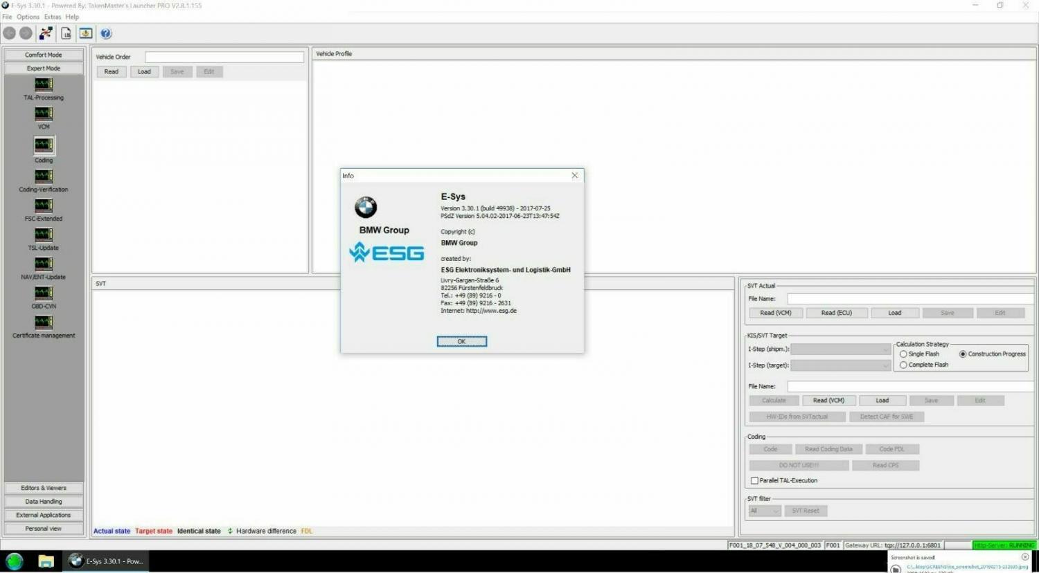 BMW ESYS ICOM ETHERNET kabel med programvara