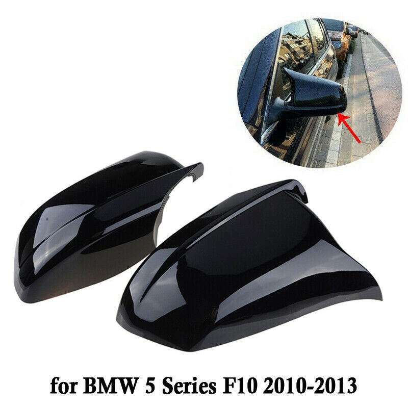 BMW F10 F11 F18 PRE LCI spegelkåpor blank svarta