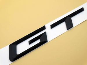 Bmw GT logo emblem till bilen i svart, krom