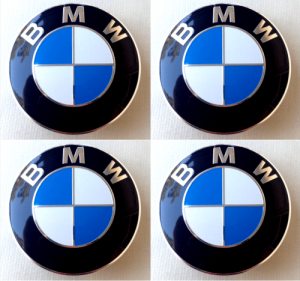 BMW M logo emblem i svart till skärmar och baklucka 