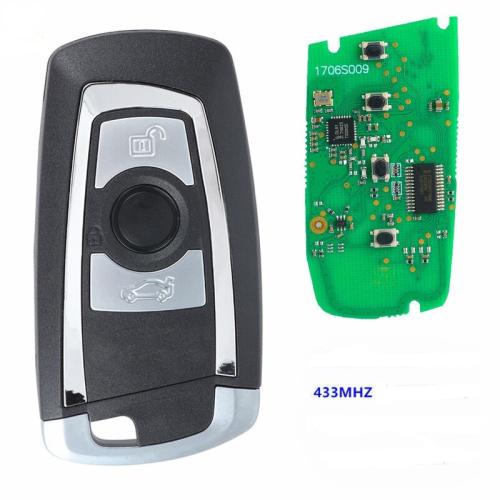 bmw komplett bilnyckel 433mhz med 3 knappar