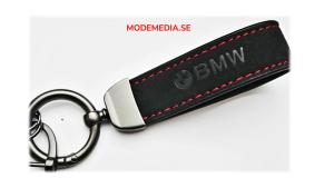 bmw logo akta alcantara nyckelring
