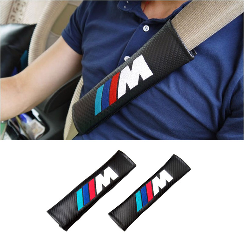 BMW M Tech bälteskuddar kuddar i svart kolfiber