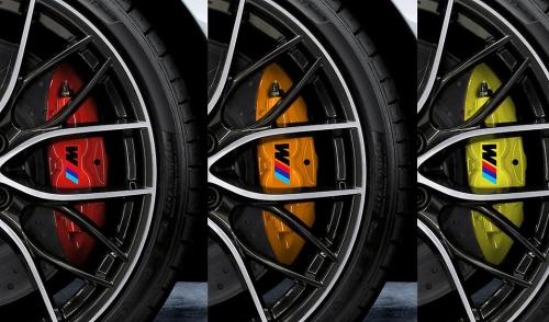 bmw m logo dekaler till bromsar i svart färg