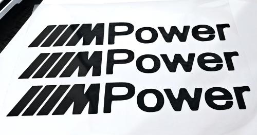 bmw m power dekaler till dörren