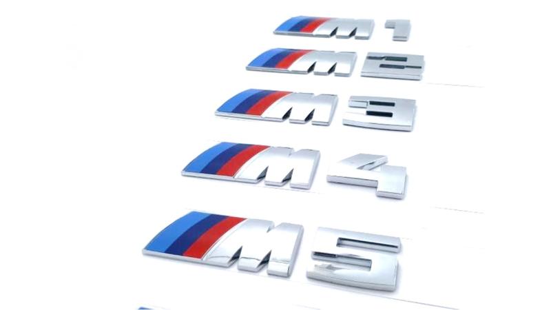 BMW M1 M2 M3 M4 M5 M6 silver emblem märke
