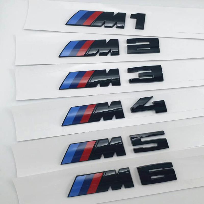 BMW M1 M2 M3 M4 M5 M6 logo blank svart emblem