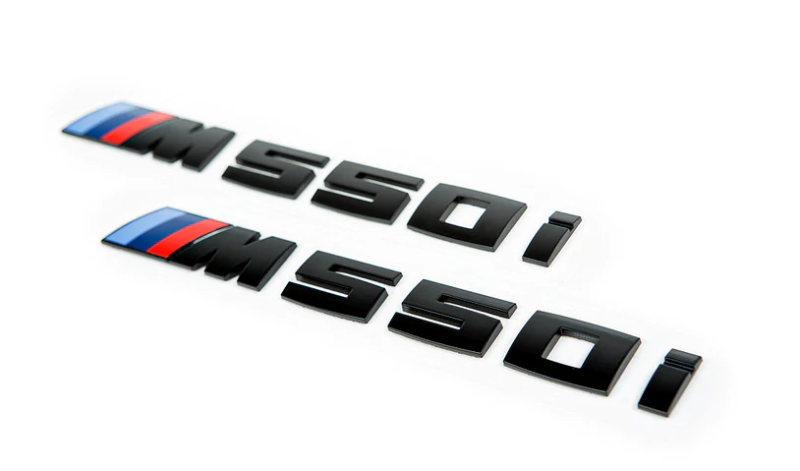 BMW M550I M 550i blank svart emblem