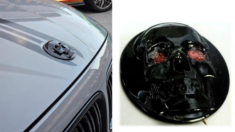 BMW 3D döskalle emblem skull märke