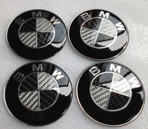 BMW stickers äkta kolfiber emblem 3d 64, 67, 72, 78 mm