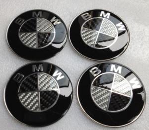 BM W stickers äkta kolfiber emblem 64, 67, 78 mm
