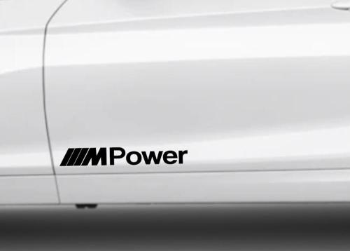 M Power bmw dekaler 2st klistermärke