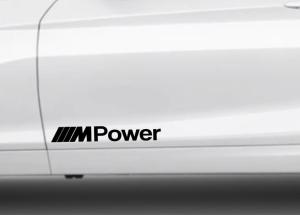 M Power bmw dekaler 2st klistermärke