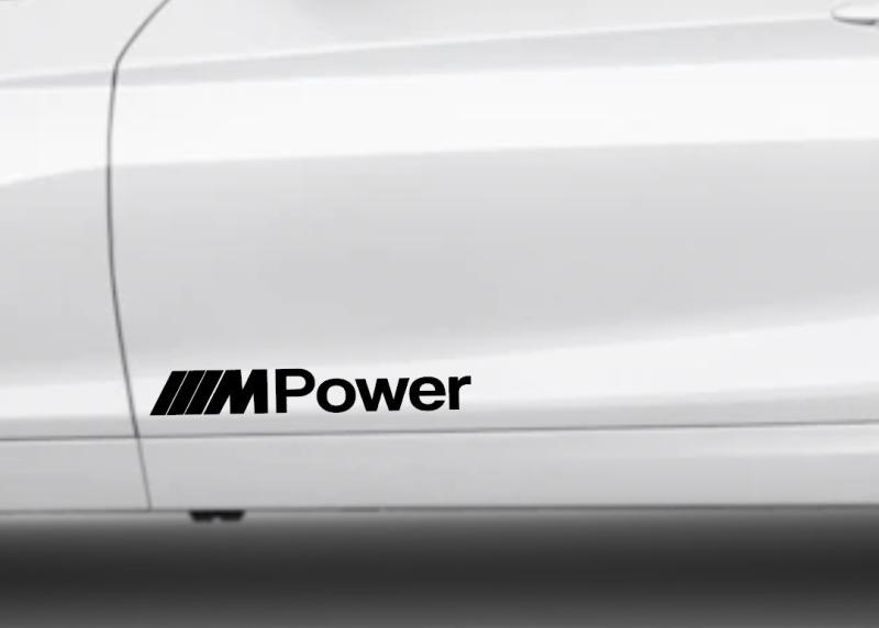bmw m power door logo stickers