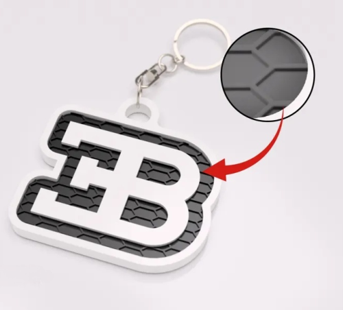 Bugatti nyckelring nyckelhänge 3d