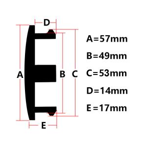centrumkåpor 57 mm till fälgarna