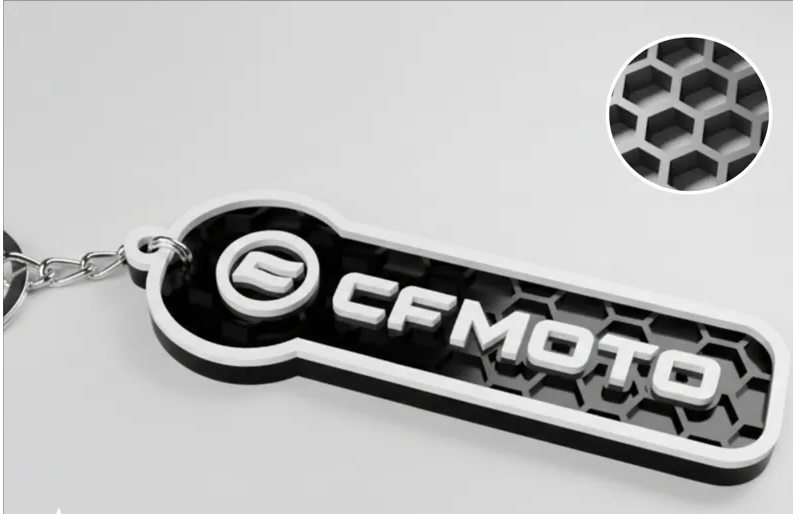 CF Moto logotyp Nyckelring – 3D-designad