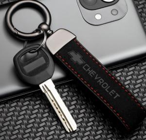 Chevrolet logo lyxig alcantara nyckelring nyckel strap