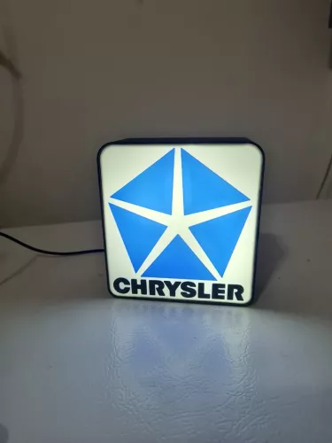 Chrysler nattlampa röd led dekoration lampa