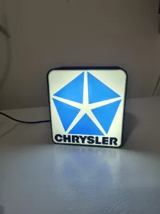 Chrysler nattlampa röd led dekoration lampa