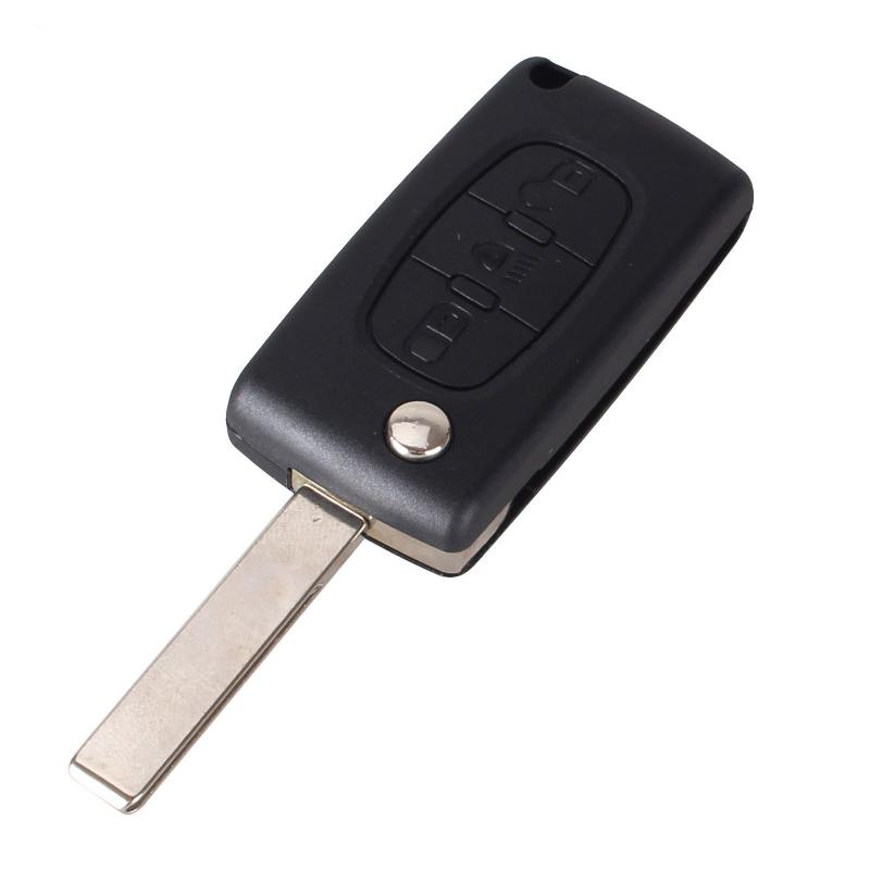 Citröen & Peugeot nyckelskal larmdosa med 3 knappar