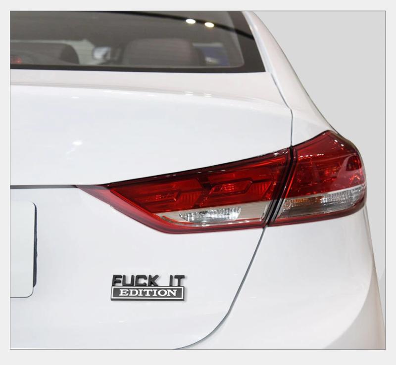 cool emblem tillbehör till bilen fuck it edition