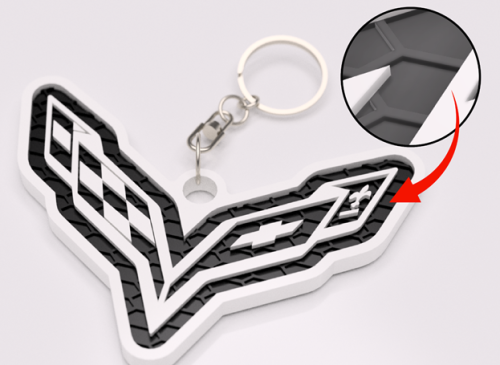 Chevrolet Corvette nyckelring 3d design