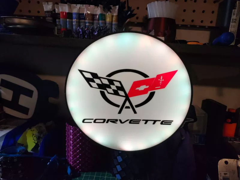 Corvette logo nattlampa natt lampa