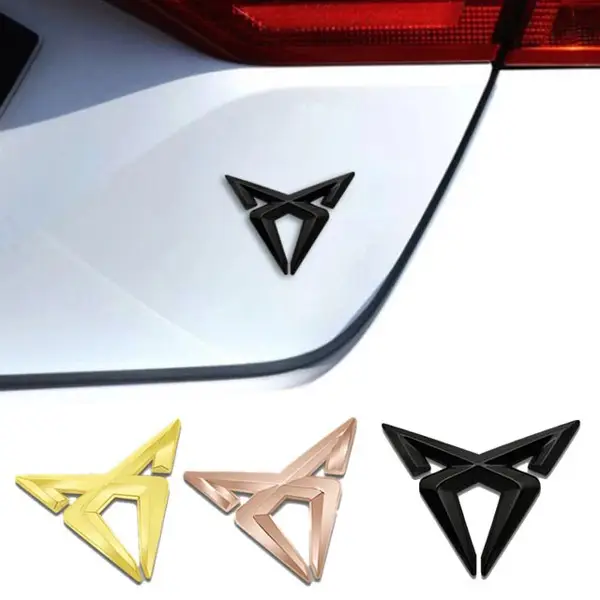 Cupra emblem märke guld, brons, svart