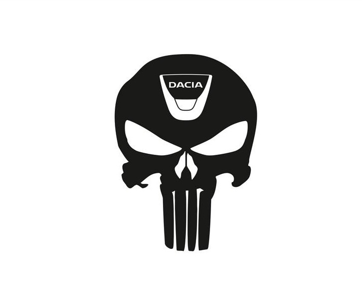 Dacia punisher dekal dekaler 2st sticker