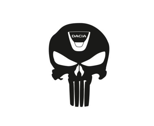 Dacia punisher dekal dekaler 2st sticker