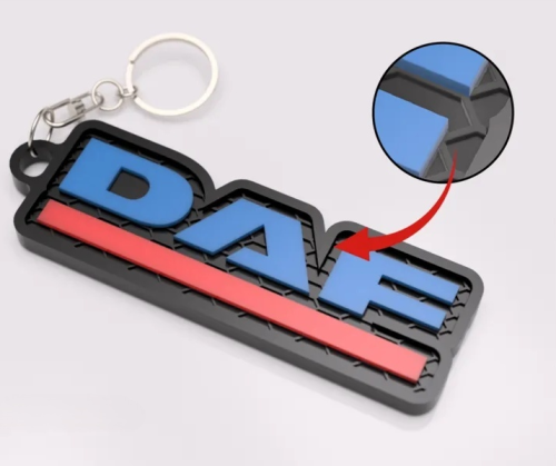 DAF logo nyckelring nyckelhänge 3d