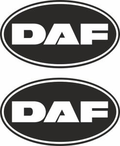 DAF logo dekaler 2st stickers klistermärken