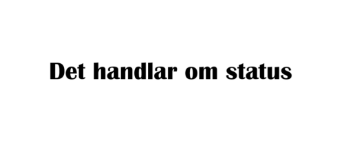 Det handlar om status dekal 2st dekaler