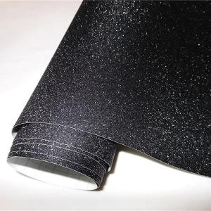 Diamond glitter vinyl svart folie wrap 152 cm