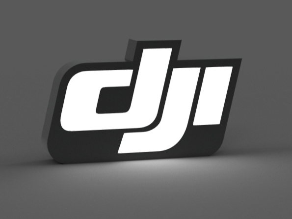 Dji Lettering DJI logo LED belysning lampa dekoration