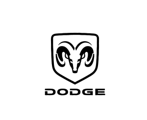 Dodge logotyp dekaler 2st klistermärken