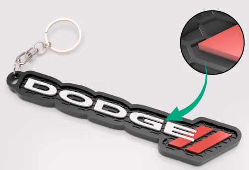 Dodge logo nyckelring nyckelhänge
